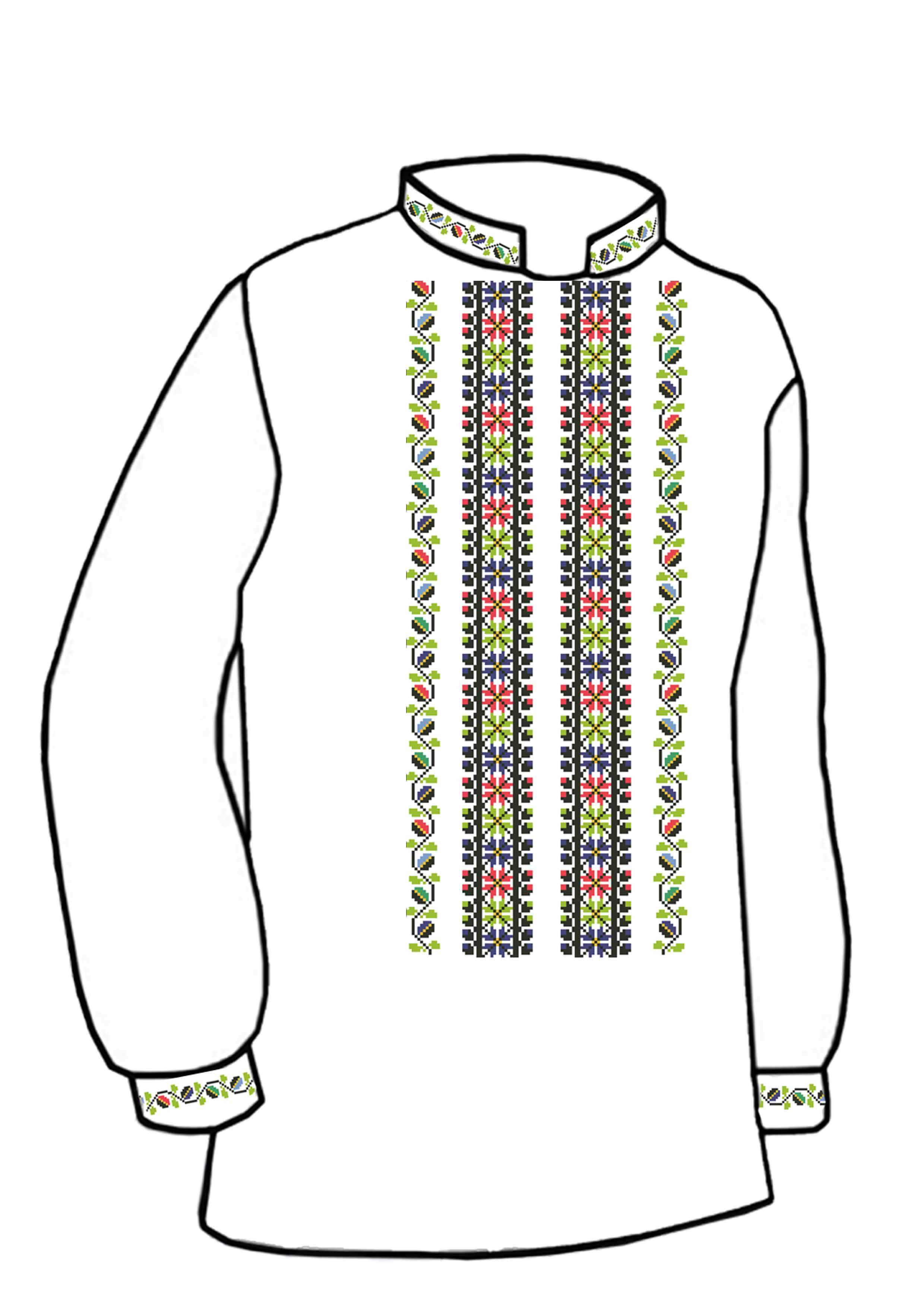 Заготовка для вишивки нитками або бісером сорочка СЧ-41 домоткане полотно Заготовка для вишивки нитками або бісером сорочка СЧ-41 домоткане полотно