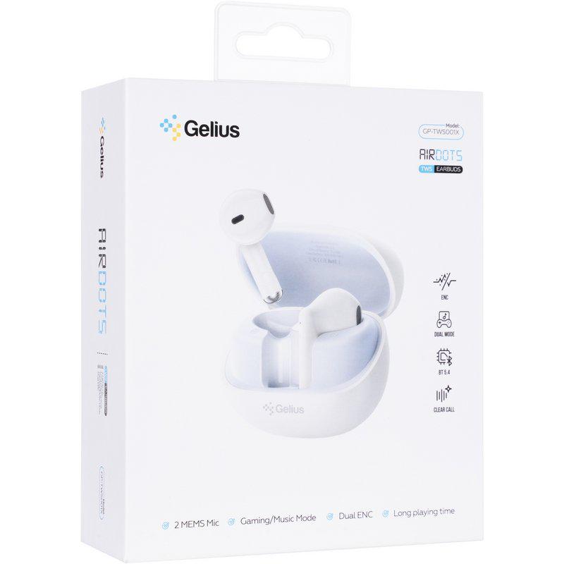 Навушники бездротові Gelius Airdots GP-TWS-001X TWS White (98466) - фото 9 Навушники бездротові Gelius Airdots GP-TWS-001X TWS White (98466) - фото 9