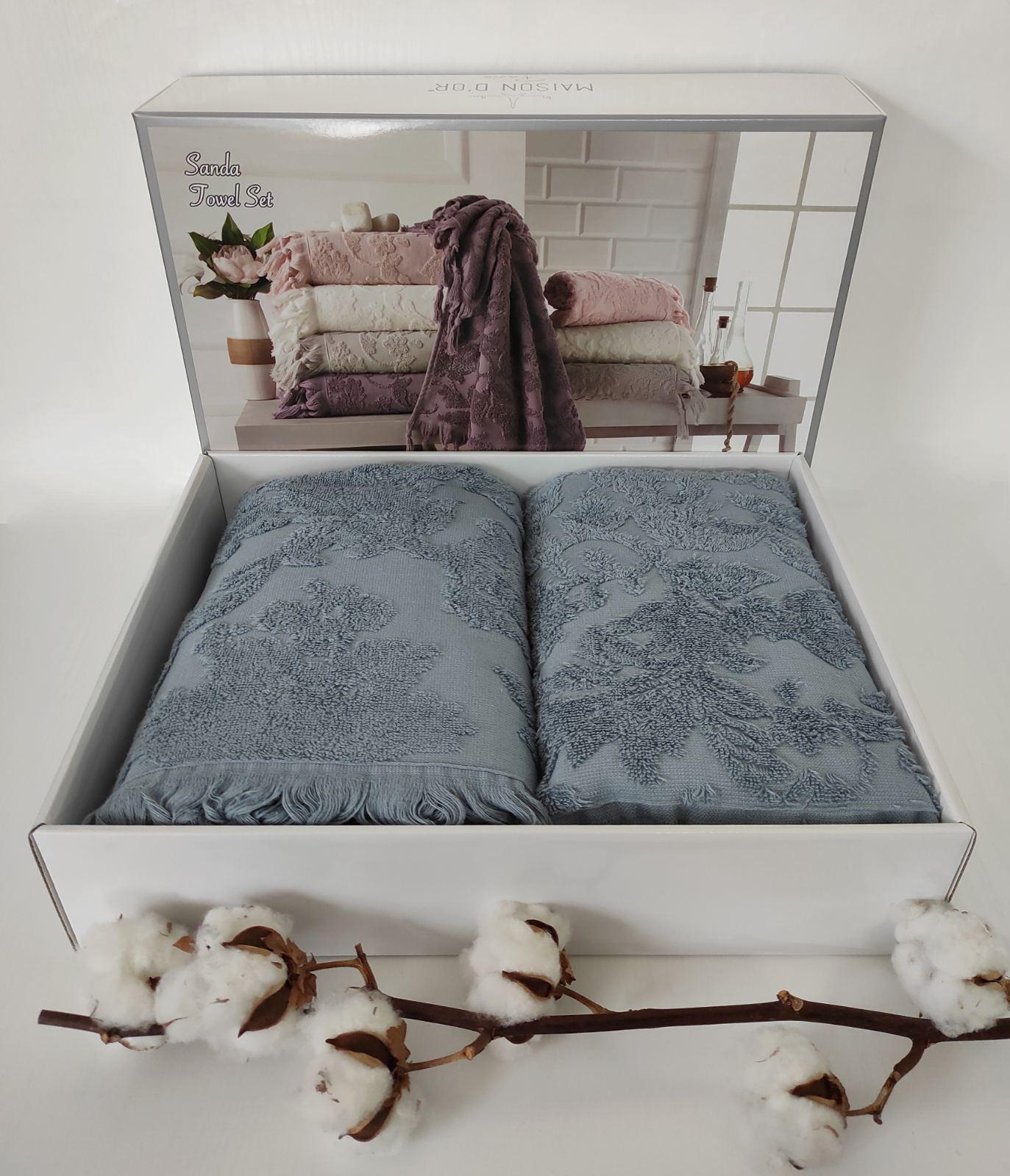 Полотенца Maison D'or 2 шт. Sanda Blue (CN10721) Полотенца Maison D'or 2 шт. Sanda Blue (CN10721)