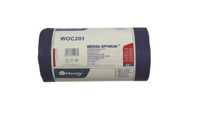 Пакети для сміття Merida OPTIMUM 60 л 50 шт. Чорний