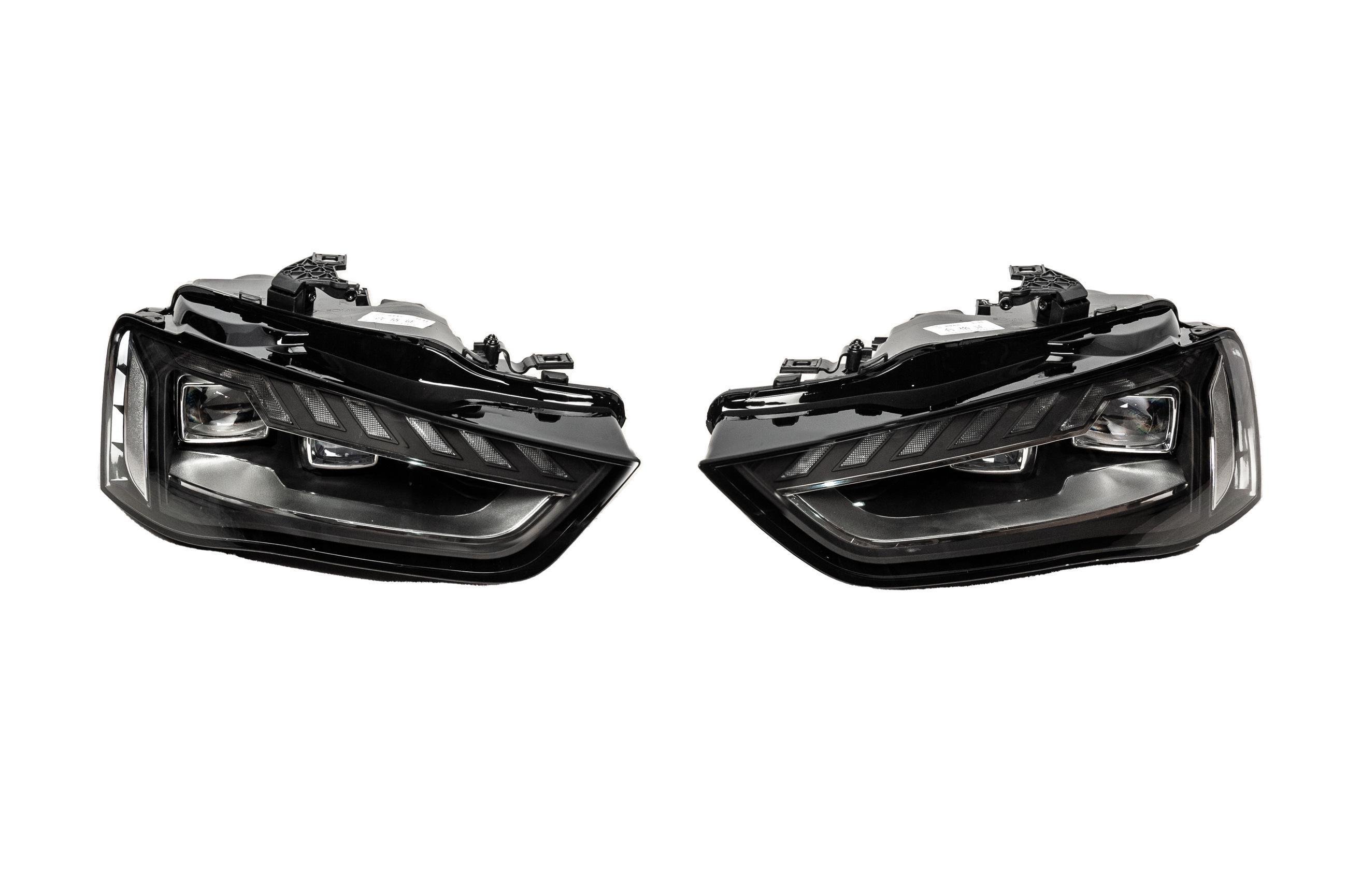 Фары передние GBT FullLed 2012-2015 Halogen to LED для Audi A4 B8 2007-2015 гг. поликарбонат 2 шт. Черный (151071)