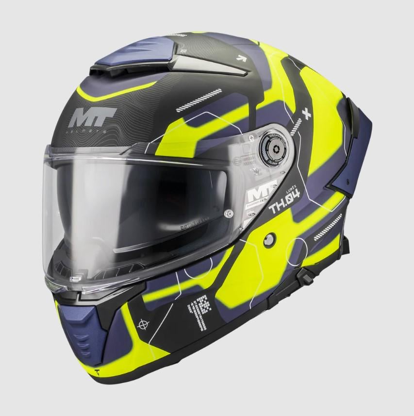 Мотошлем MT THUNDER 4 SV LUMEX B27 2026 M Matt Black/Yellow (51007)