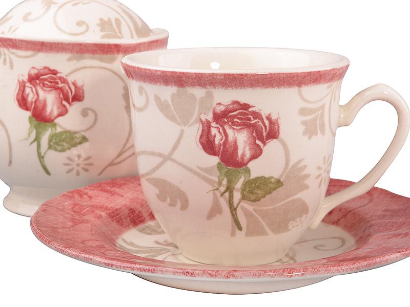 Чайный сервиз Lefard Дамаск фловер пенк на 6 персон с чайником Розовый (910-084) - фото 2 Чайный сервиз Lefard Дамаск фловер пенк на 6 персон с чайником Розовый (910-084) - фото 2