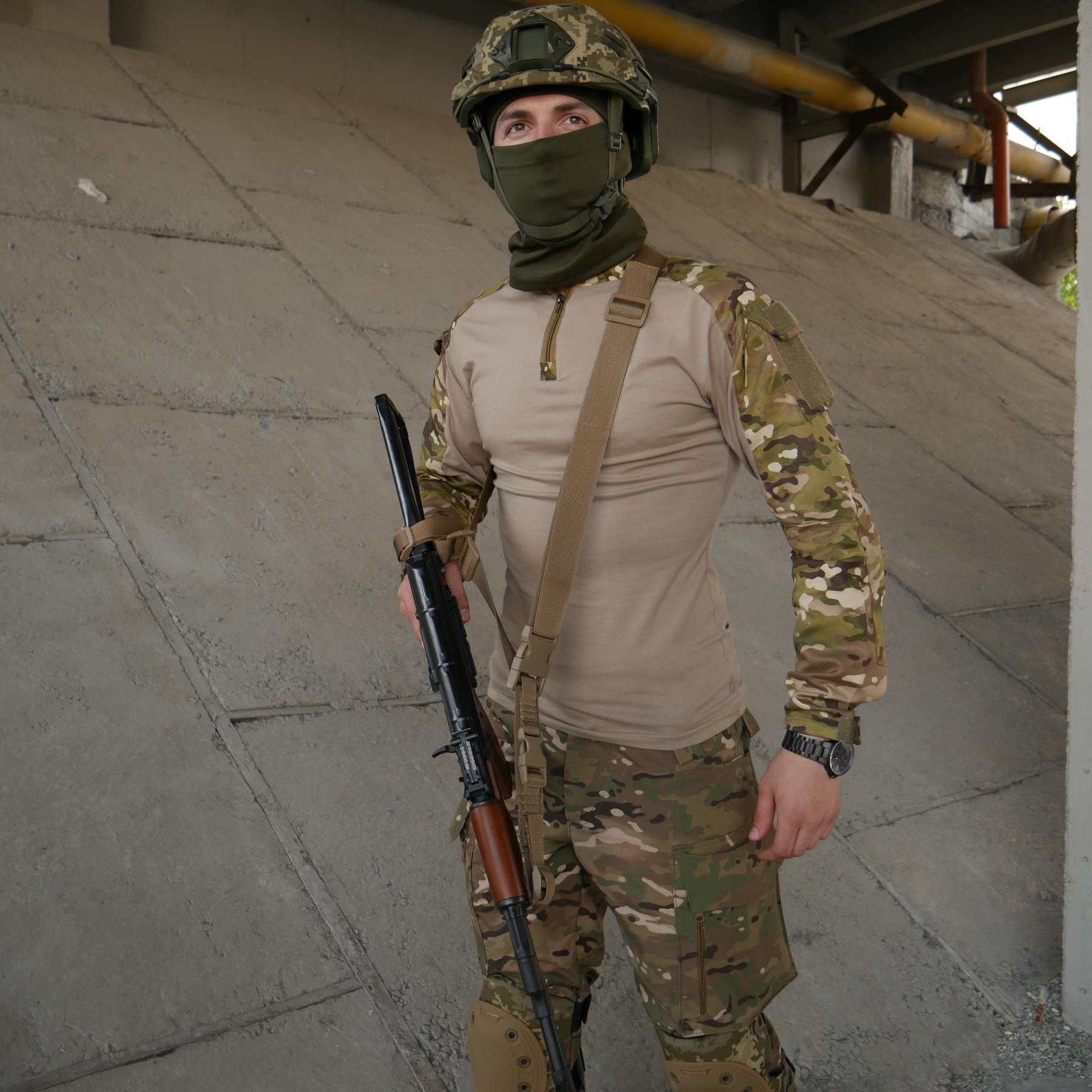 Ремень трехточечный Kiborg для АК РПК полиамид Койот - фото 10