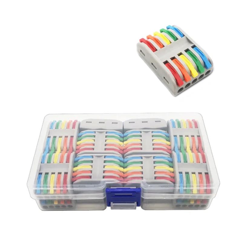 Набор клемм Tactix 0,08-4 мм2 32А 5х1-5х1 проходная одинарная 40х29х14,5 мм 18 шт. Разноцветный (CT425c-18box)