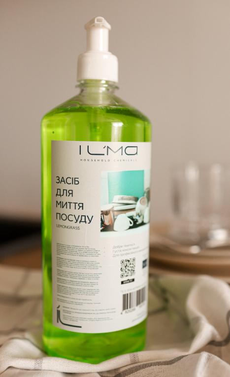 Засіб для миття посуду IL`MA з екстрактом лемонграсу 1 л (006)