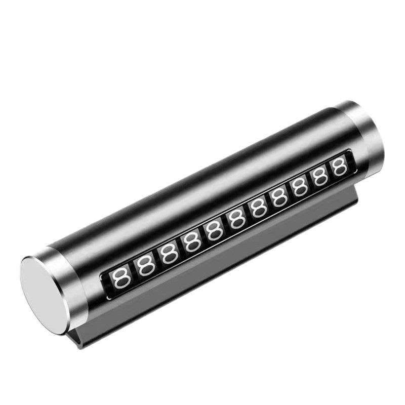 Табличка телефону під лобове скло авто алюмінієва Чорний (U9482)