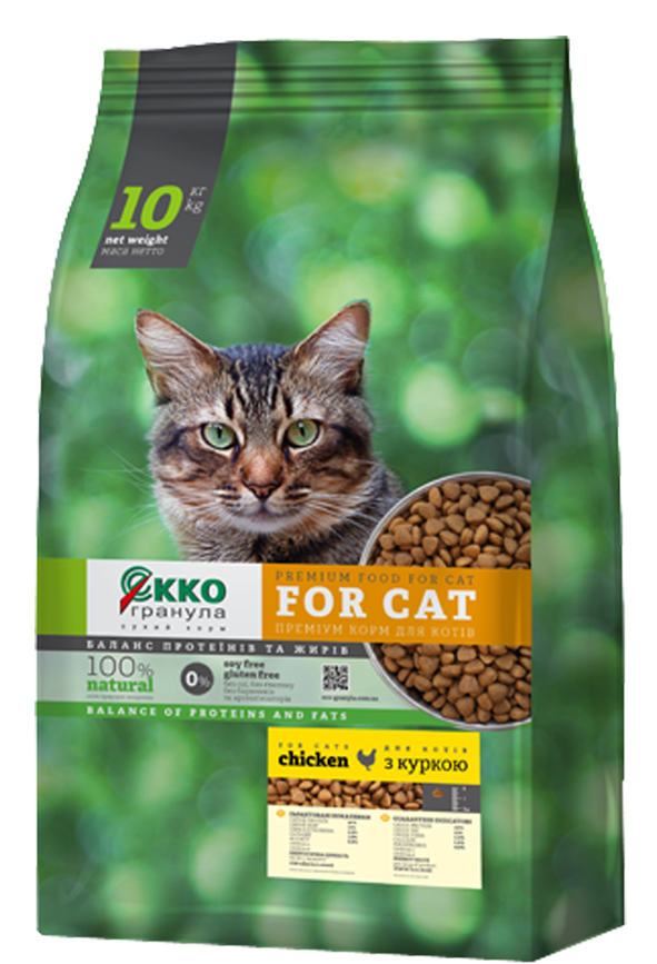 Корм сухий для котів Екко-гранула з куркою 10 кг (00-00015146) - фото 1