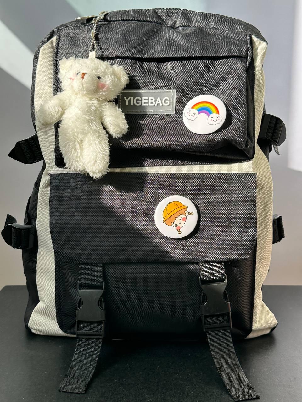 Комлект шкільний рюкзак/сумка/клатч/брелок Чорний (27795679) - фото 6 Комлект шкільний рюкзак/сумка/клатч/брелок Чорний (27795679) - фото 6