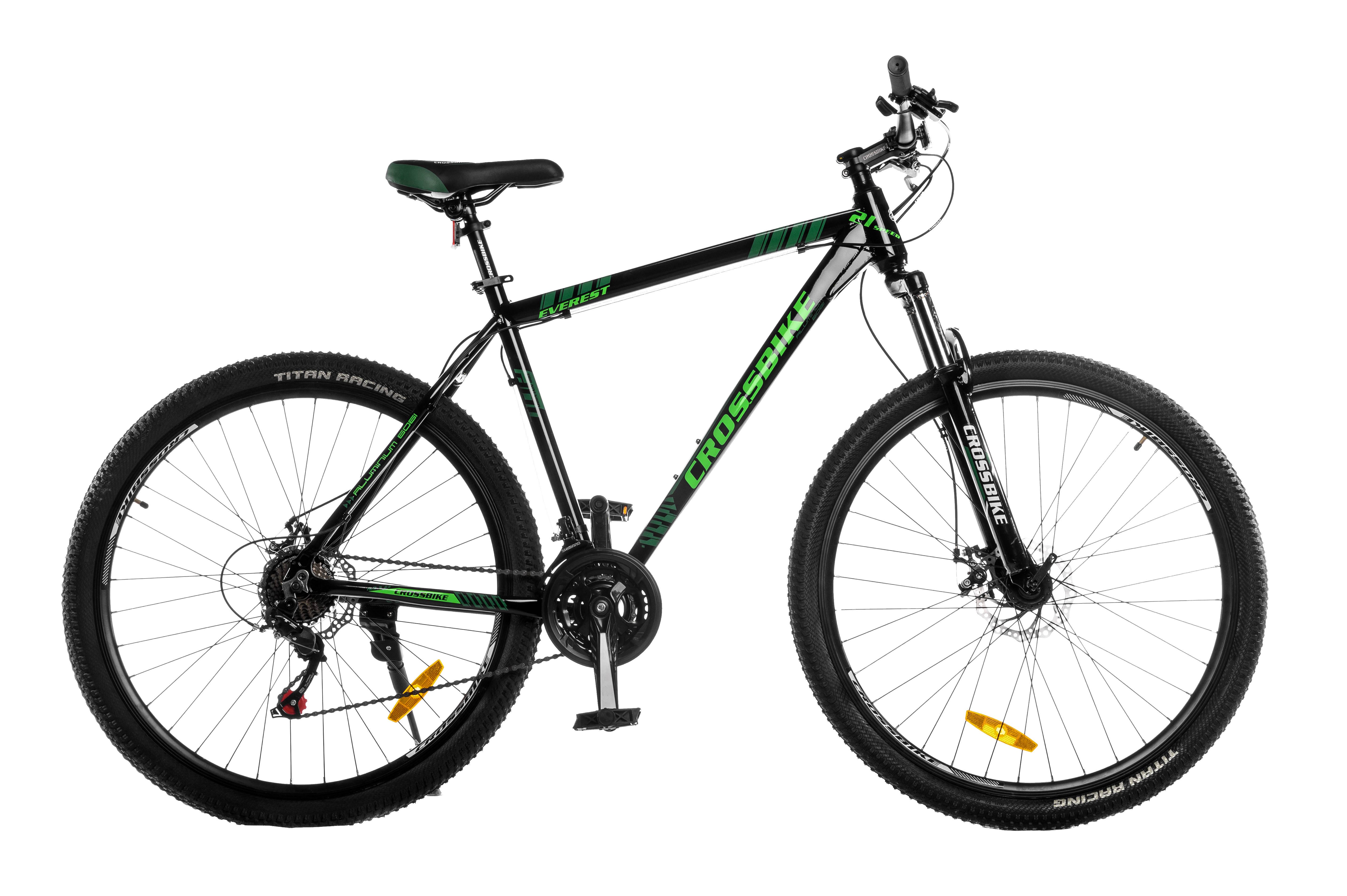 Велосипед CrossBike Everest 27,5" 17" Черно-зеленый