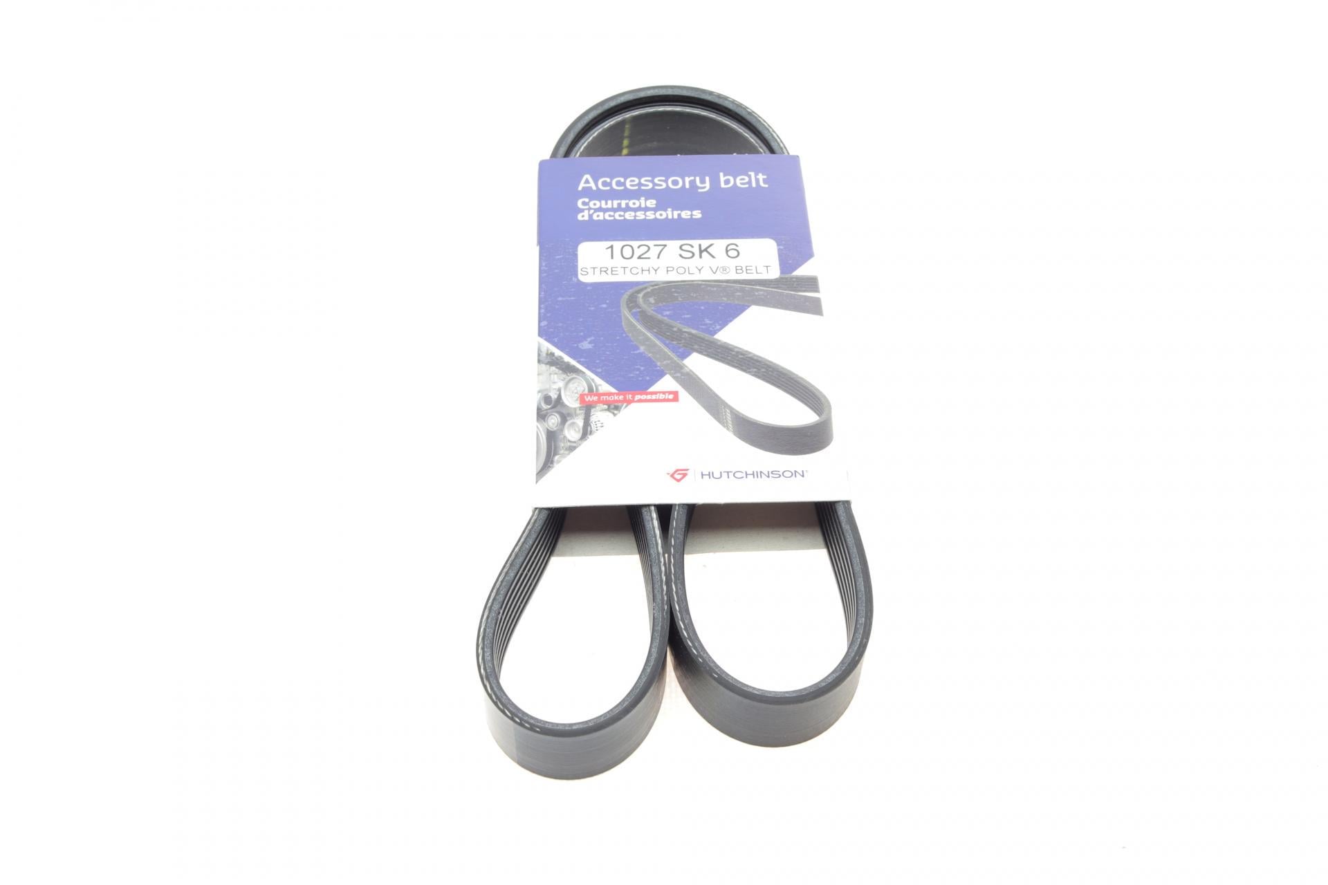 Ремінь генератора HUTCHINSON Ford Focus/Kuga 1.5EcoBoost 14- 6PK1027 1027 SK (6)