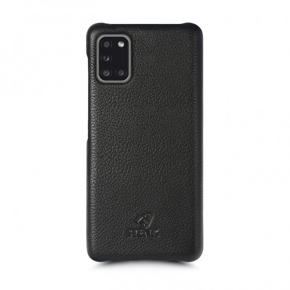 Кожаная накладка Stenk Cover для Samsung Galaxy A31 Черная (69414)