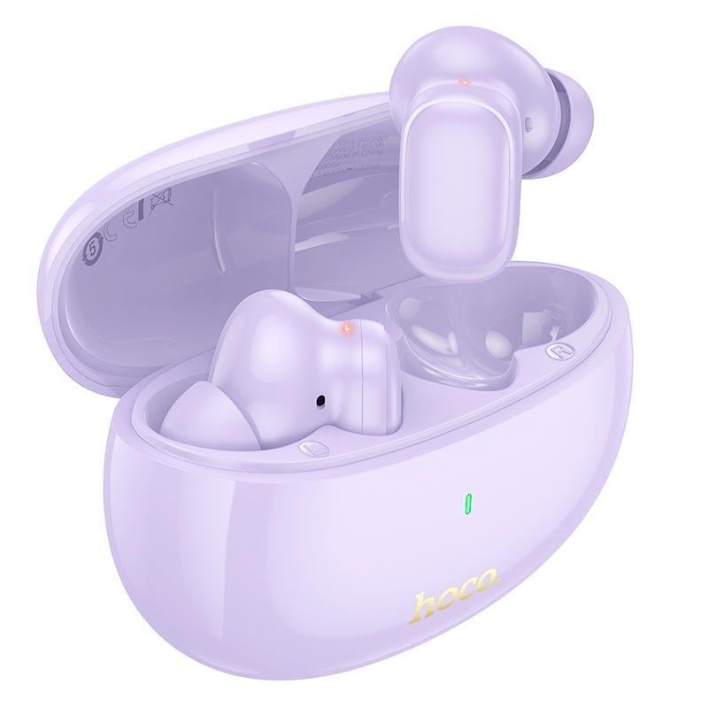 Наушники беспроводные Hoco Praise EQ17 true wireless ANC noise cancelling BT 5.4 headset Purple (613330)