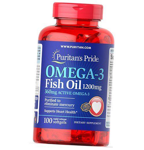 Омега 3 Puritan's Pride Omega-3 Fish Oil 1200 100 гел. капс. (67367010)