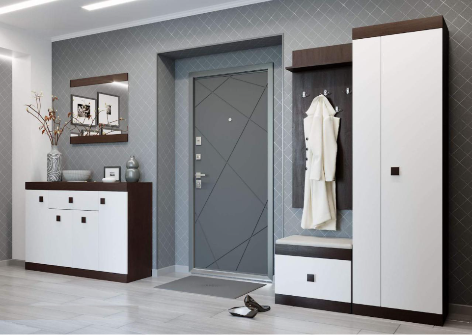 Прихожая Эверест Соната-2 модульная Венге/Белый (е-20583)