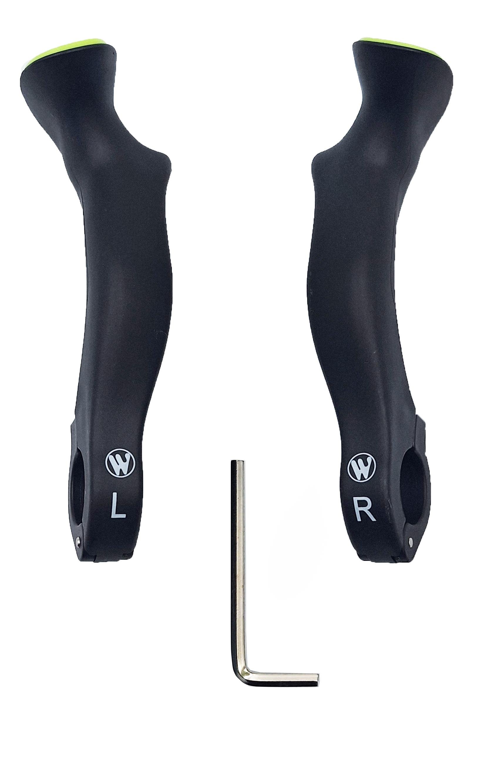 Рожки West biking YP0804073 удлиненные 145x50 мм эргономичная длина 164 мм проекция 120 мм Черный (G0001539)