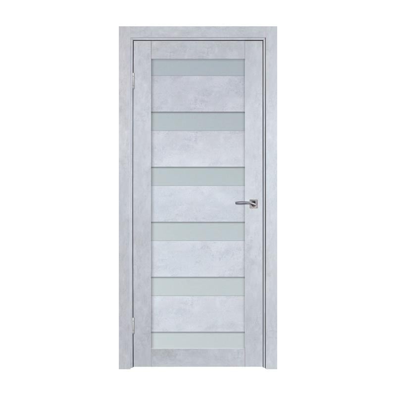 Дверное полотно TD ТД-400 L МДФ 2000х900 мм Серый бетон/Белое стекло (5357191)