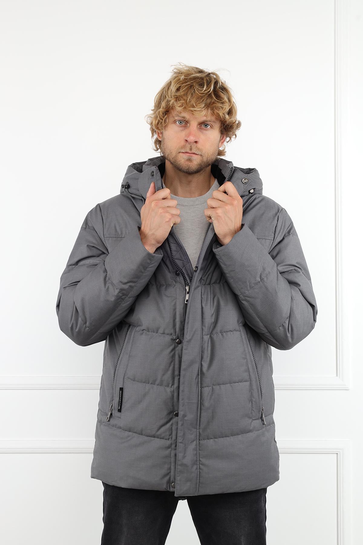 Куртка коротка зимова чоловіча Yuki ЦБ-00297630 р. 48 Сірий (SKT001321675)