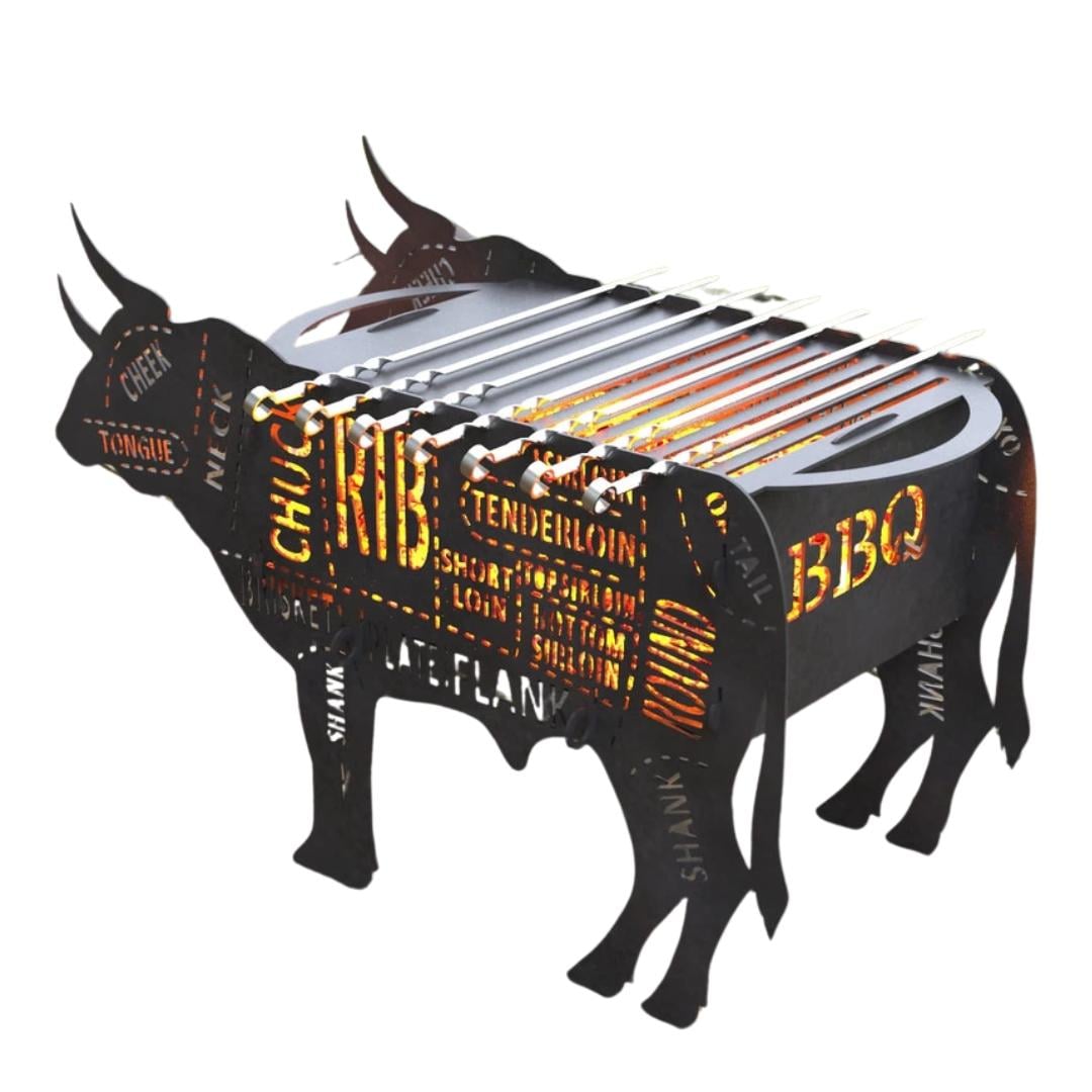 Мангал-гриль Carino Бык разборный 720х350х503 мм металл 3 мм (34183499)