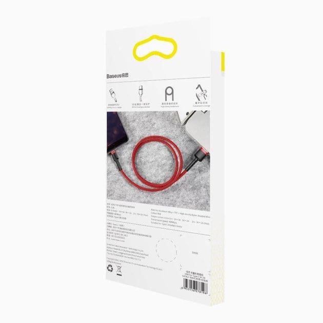 Кабель для быстрой зарядки BASEUS Cafule Cable USB to Type-C  2 A 2 м Red (CATKLF-C09) - фото 10