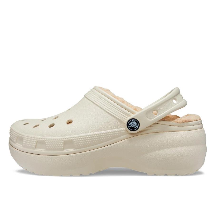 Сабо Crocs Classic Platform Lined Clog M6 р. 38/24,5 см Bone (20566535) - фото 2