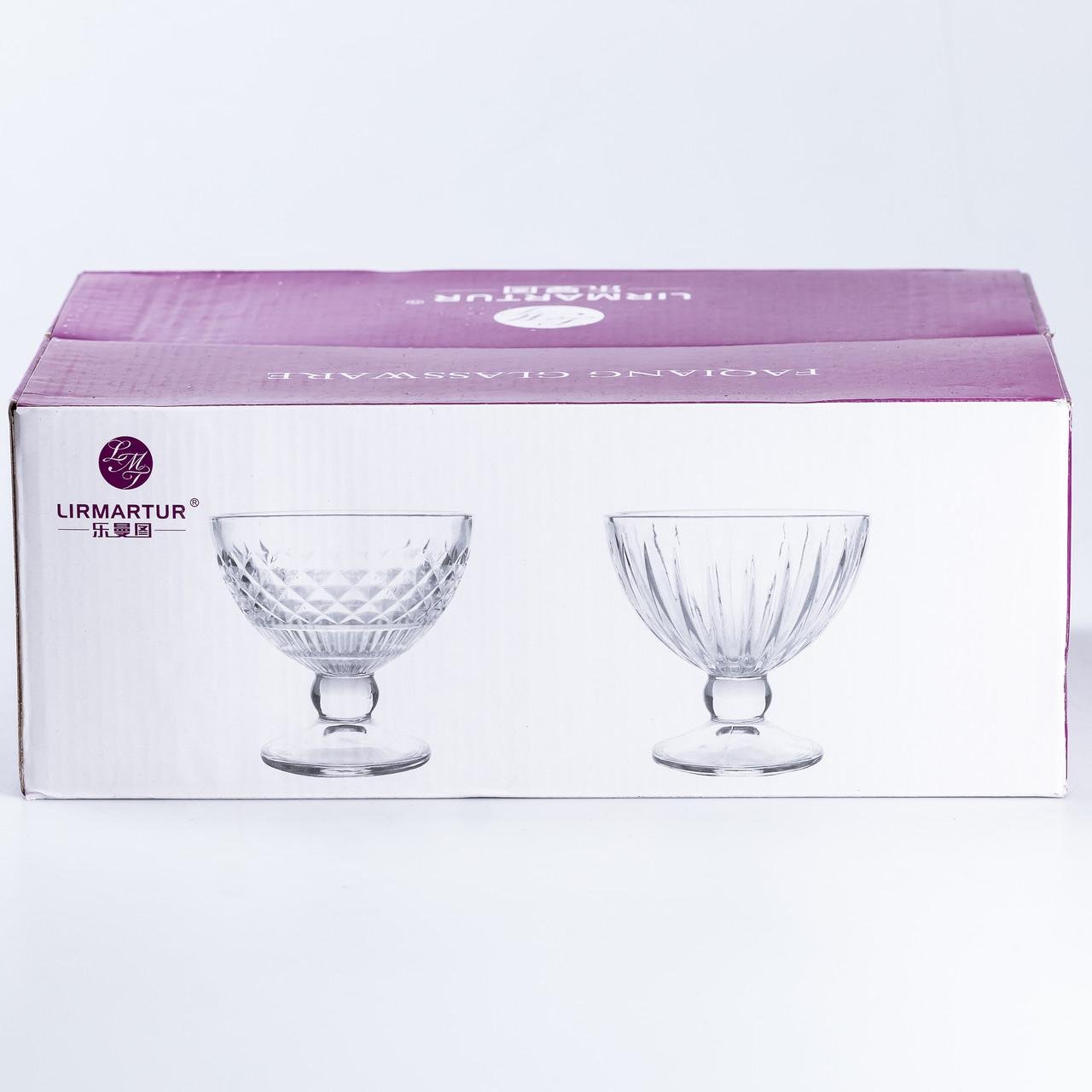 Креманка на ножке стеклянная 250 мл 6 шт. Прозрачный (4149) - фото 7 Креманка на ножке стеклянная 250 мл 6 шт. Прозрачный (4149) - фото 7