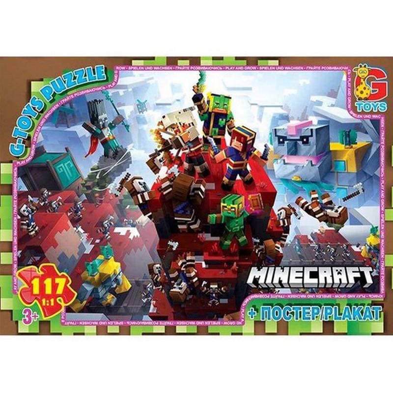 Пазлы детские картонные G-Toys Minecraft 117 эл. (IP-177-P-868)
