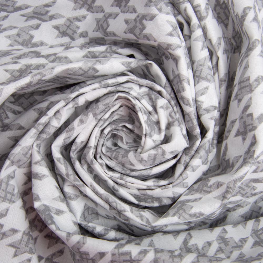 Ткань бязь ранфорс для постельного белья 4.28656/8 Гусиная лапка 130 гр/м2 240 см Серый (25953)