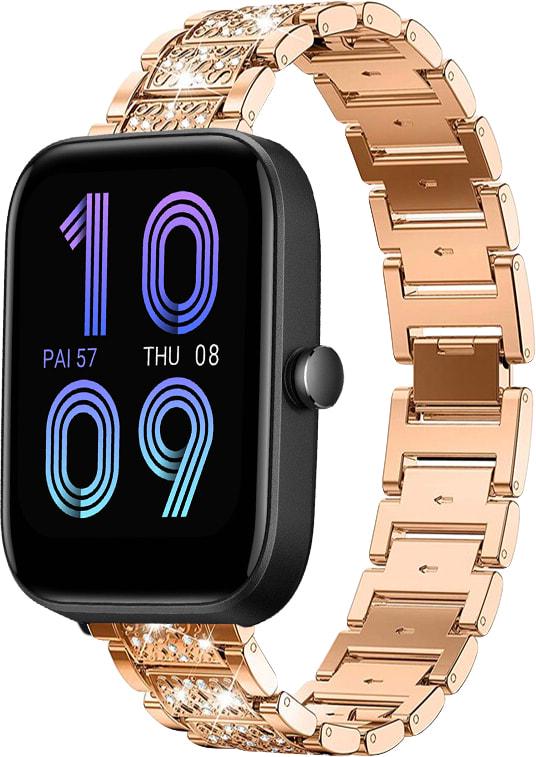 Браслет металлический Glam для Amazfit Bip 3/Pro Rose Gold (32803-27)