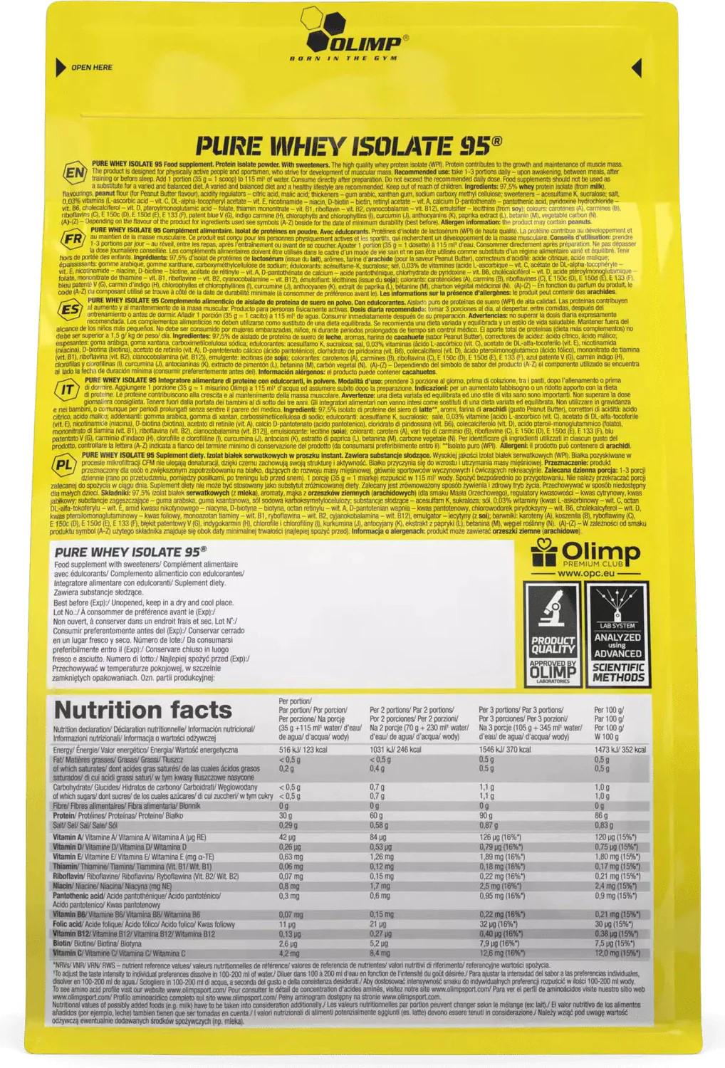 Протеїн Olimp Pure Whey Isolate 95 ваніль 600 г - фото 2