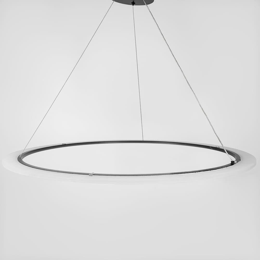 Люстра современная подвесная LED с кольцом Ø 60 см Черный (MJ305-600 BK)