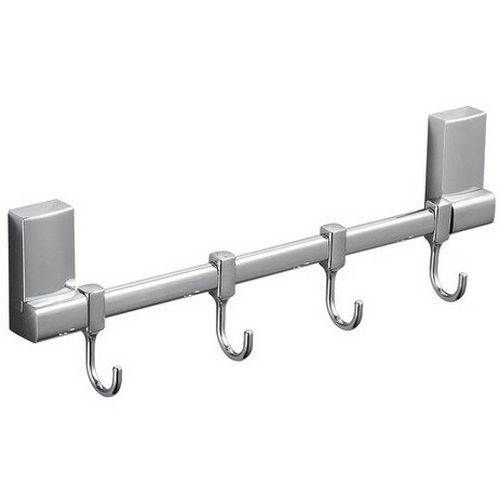 Планка с крючками для полотенец Frap F1815-4 четверной Хром (126756)