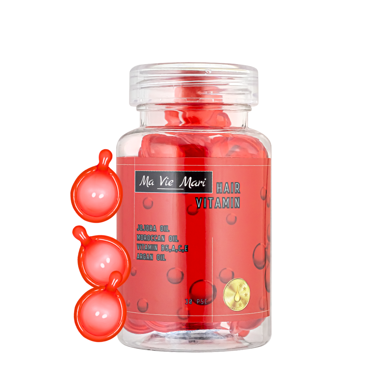 Капсули для відновлення пошкодженого волосся Ma Vie Mari 30 шт. Червоний (MVM3657)
