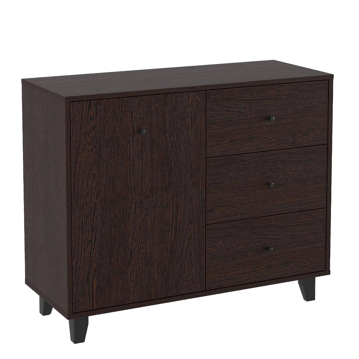 Комод Компанит с ящиками и дверцей 100х40х82 см Венге темный (26932682) - фото 1