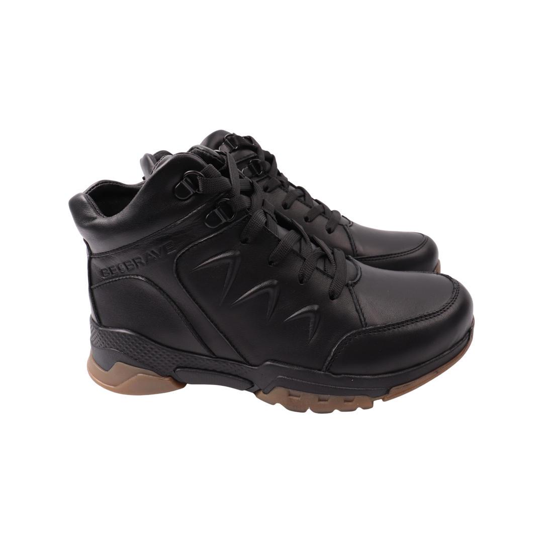 Ботинки мужские Brave из кожи р. 37 Черный (209-22ZHS)