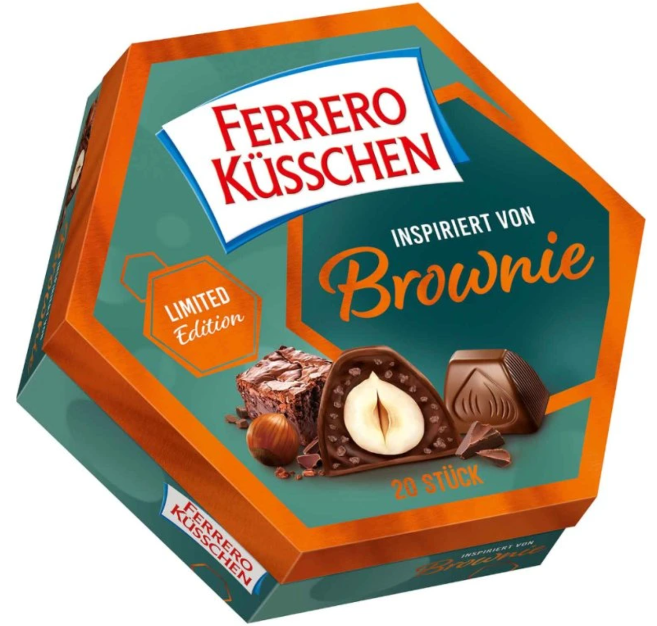 Коробка шоколадних цукерок Ferrero Kusschen Brownie Limited Edition 20 шт. 178 г (2528686151)