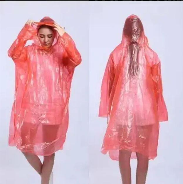 Плащ-дождевик одноразовый 120х65 см Red (30218) - фото 2