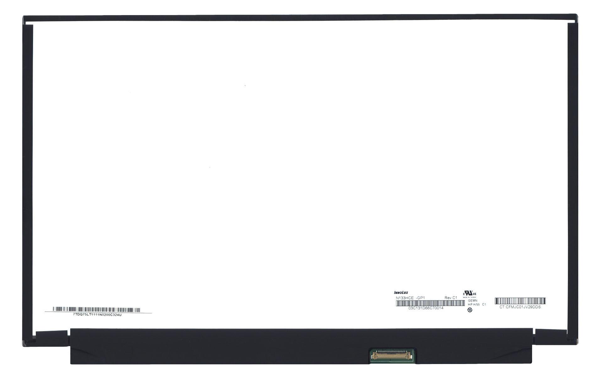 Матрица для ноутбука 13,3" Slim 30 pin eDP справа 1920х1080 LED без креплений глянцевая Innolux N133HCE-GP1
