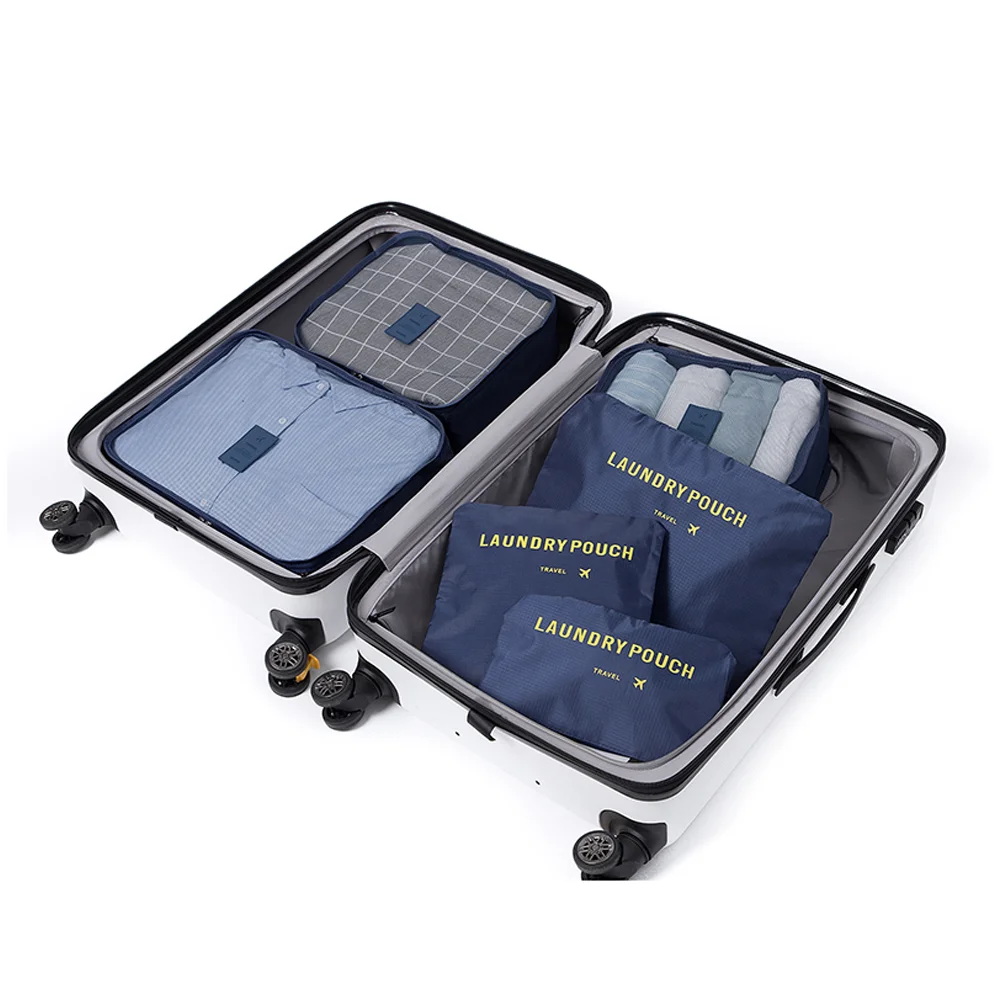 Набір органайзерів дорожніх для одягу 6 шт. Синій (29433522) - фото 4 Набір органайзерів дорожніх для одягу 6 шт. Синій (29433522) - фото 4