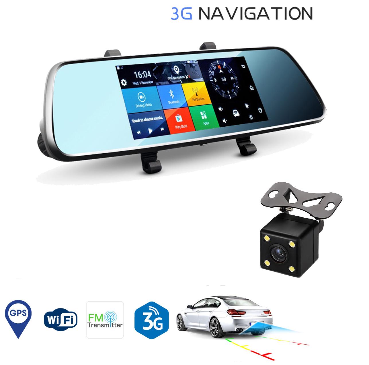 Відеореєстратор дзеркало DVR Phisung V300 автомобільний екран 7 дюймів GPS 3G і камерою заднього виду - фото 8