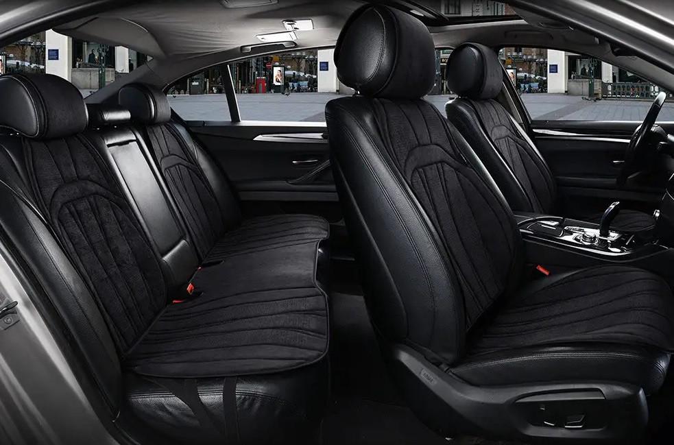 Накидки з алькантари на сидіння авто Elegant Ancona EL 700 816 з перфорацією Чорний (2518247019)