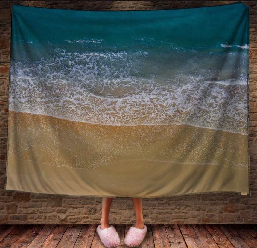Плед с 3D принтом Море и песок 150x200 см (epi_0493)