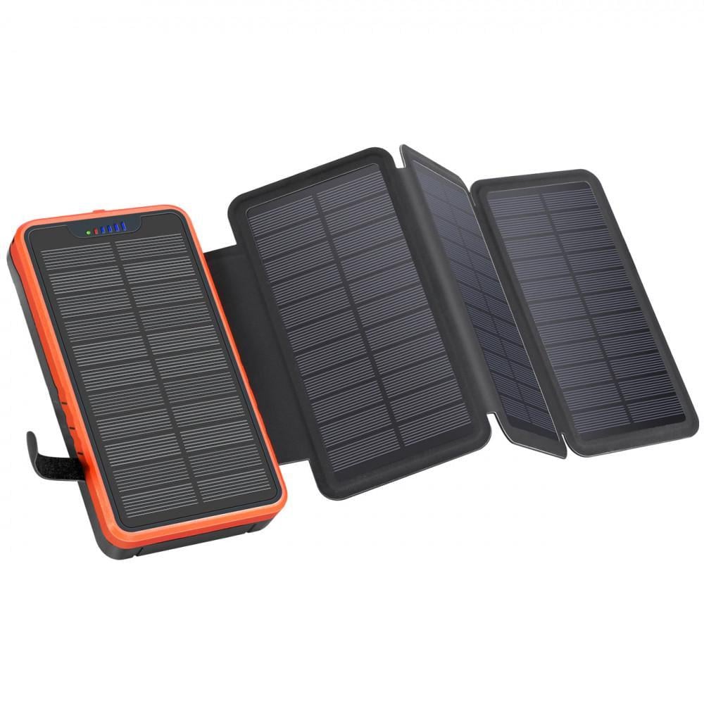 Повербанк сонячний iBattery YD-820S з додатковими панелями та ліхтариком 26800 mAh Black