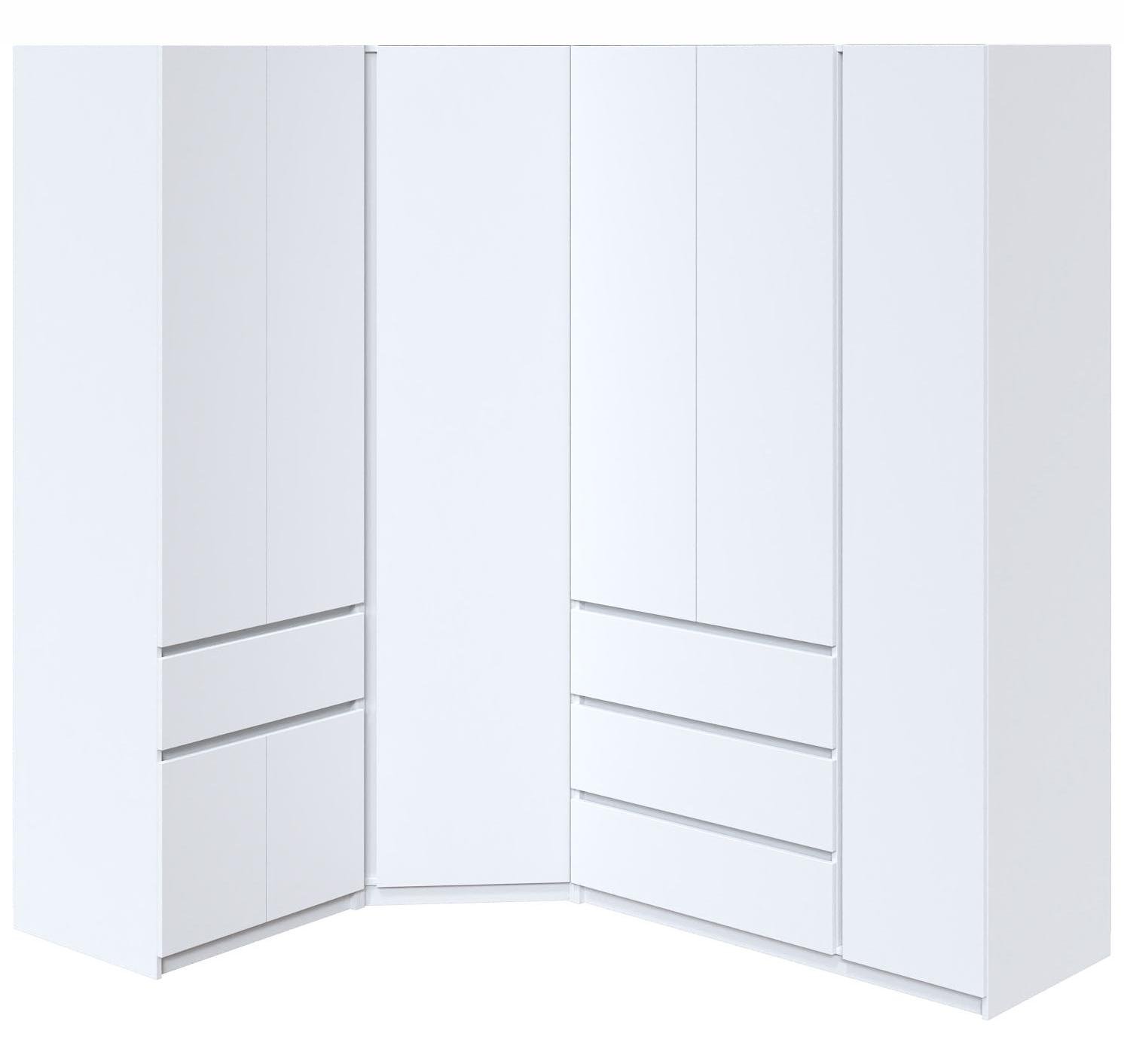 Шафа стінка кутова Майстер Форм Брайт 1450/2050х520х2000 мм Німфея альба (32930) Шафа стінка кутова Майстер Форм Брайт 1450/2050х520х2000 мм Німфея альба (32930)