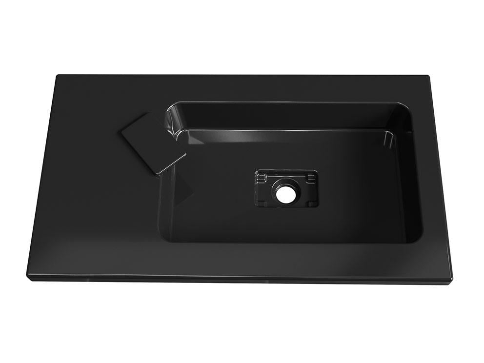 Умивальник накладний Status Vega Low 80 L Black (686) - фото 6