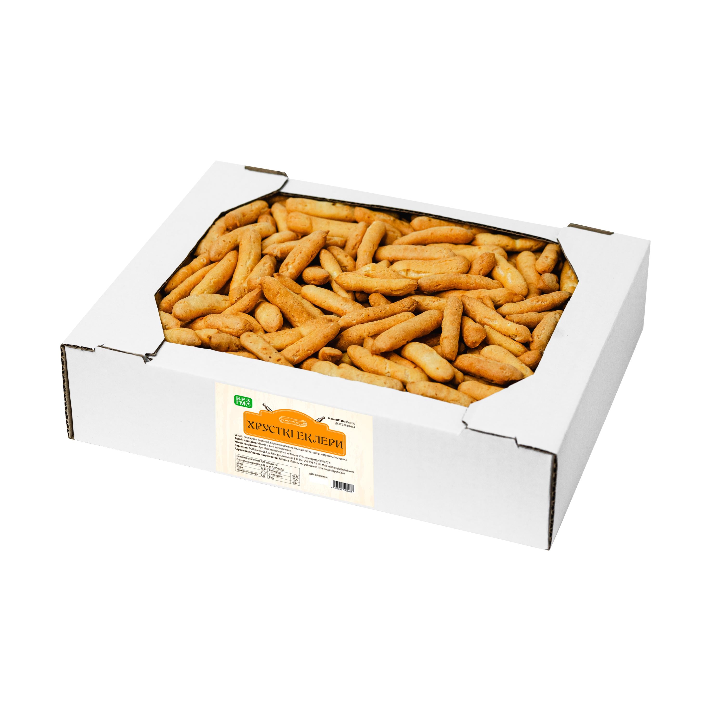 Печенье сдобное Хрустящие Эклеры 500 г (28915269)