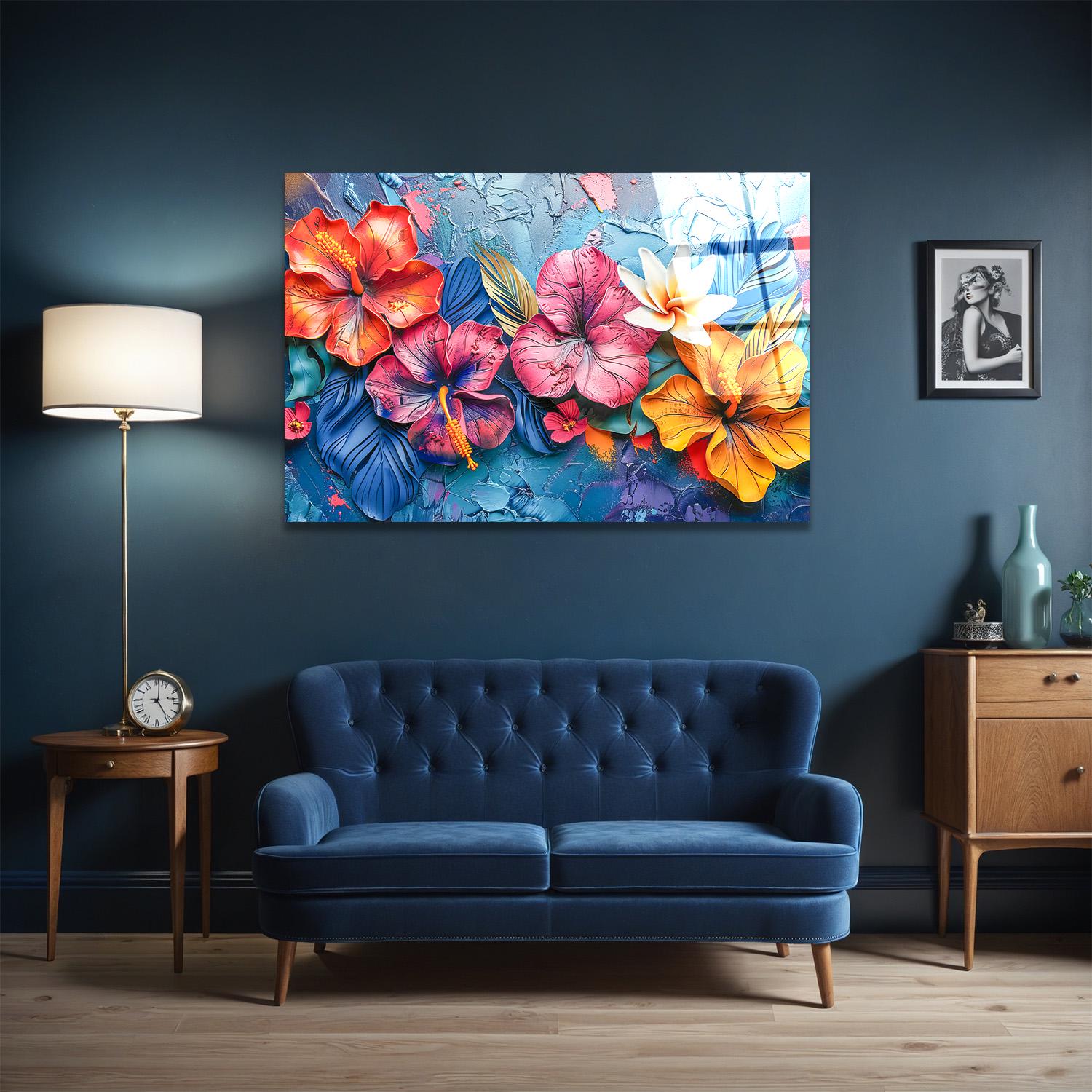 Картина на стекле NovellaPrint Цветы тропиков 120х80 см (244.4)