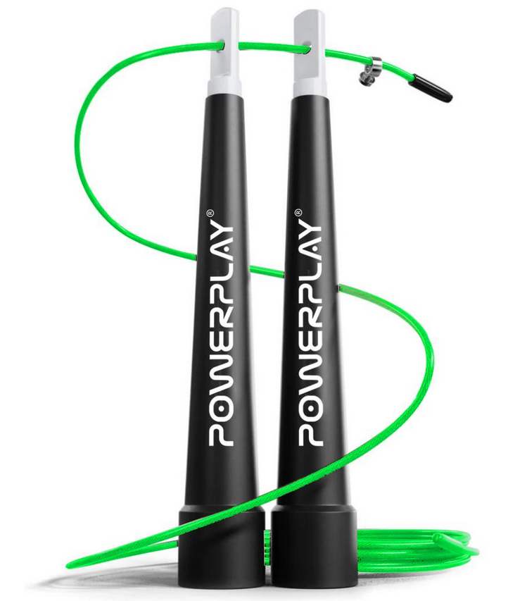 Скакалка швидкісна PowerPlay 4202 Ultra Speed Rope 2,9 м Зелений (A-012408) - фото 1