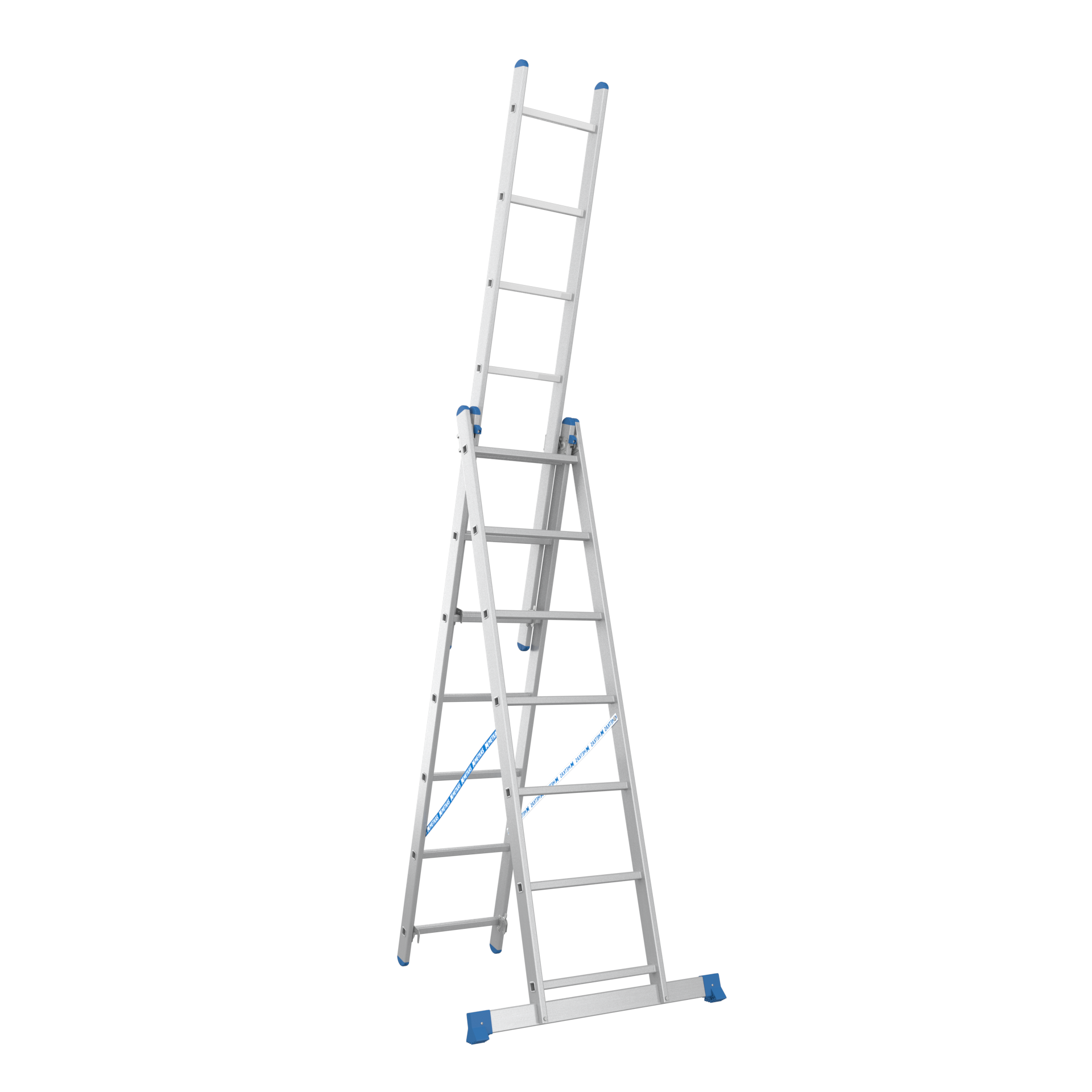 Лестница-стремянка Меткас алюминиевая универсальная трехсекционная 3х7 3,93 м (1899229796) - фото 1 Лестница-стремянка Меткас алюминиевая универсальная трехсекционная 3х7 3,93 м (1899229796) - фото 1