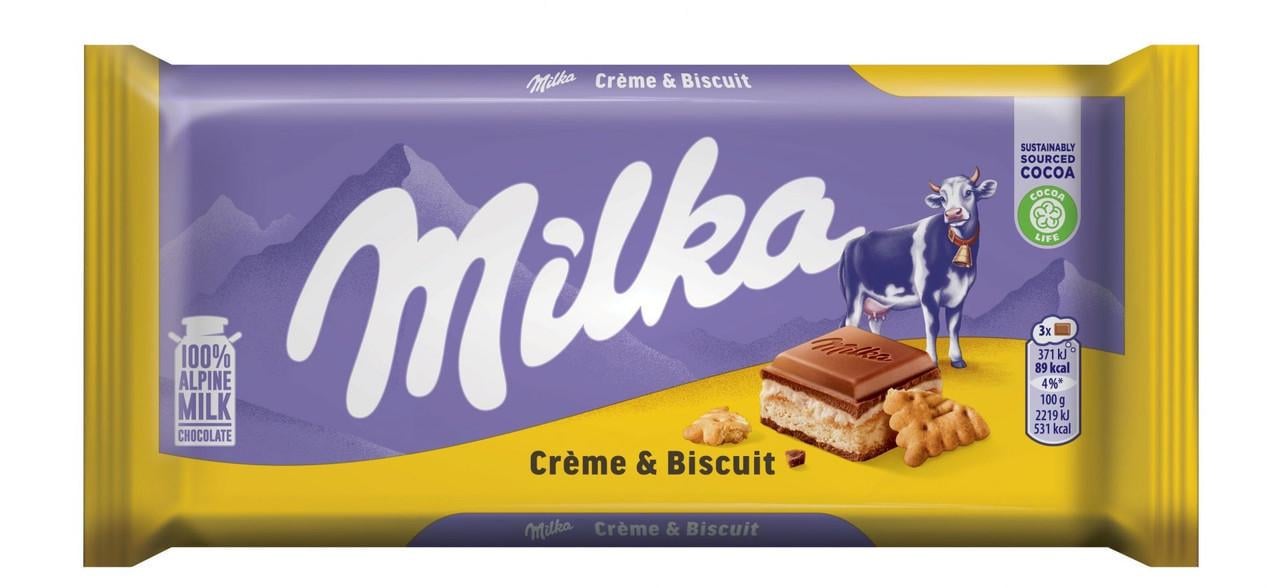 Шоколад Milka Cream & Biscuit 100 г (1839068188)